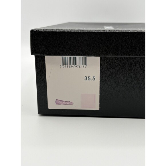 Chanel Ballet Flats Pink Quilted Leather w/ CC Logo Toe & Ribbon Sz EU 35.5 5.5 - Picture 14 of 15